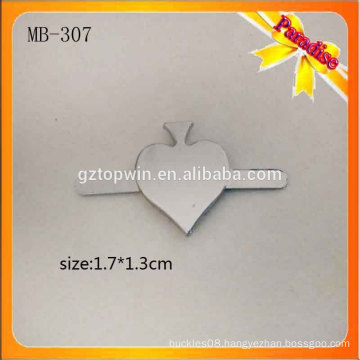 MB307 Custom Heart Kate Metal Logo label For Lady Purse guangzhou